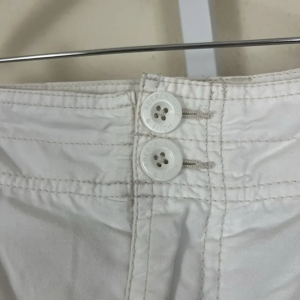 Abercrombie & Fitch Vintage Y2K Mini Cargo Shorts Womens 10 Utility